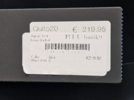 Japan TKY lange travel jas Quito20. Maat S. Zwart