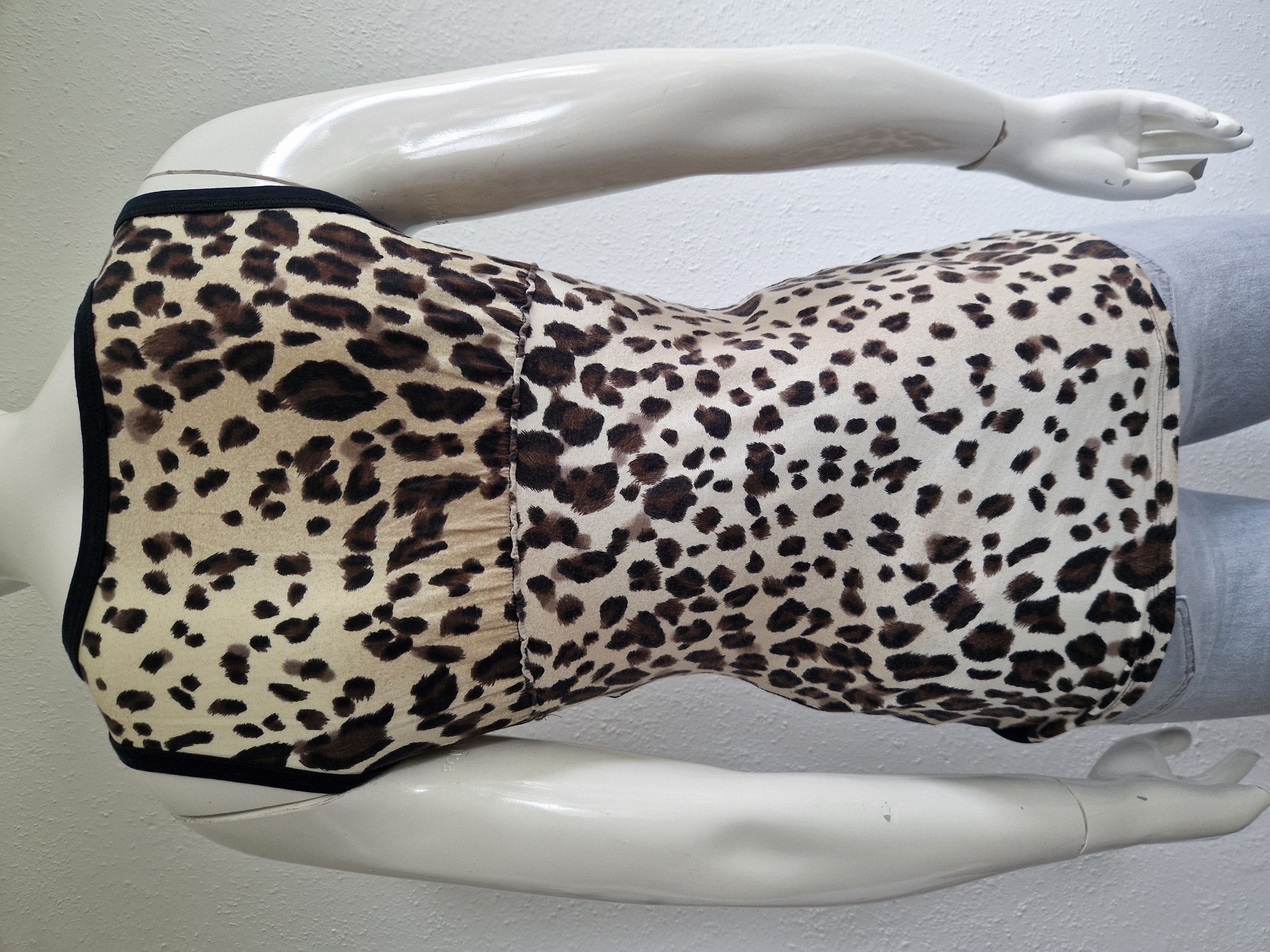 Marc Cain top. Maat 3,Crème/dierenprint.