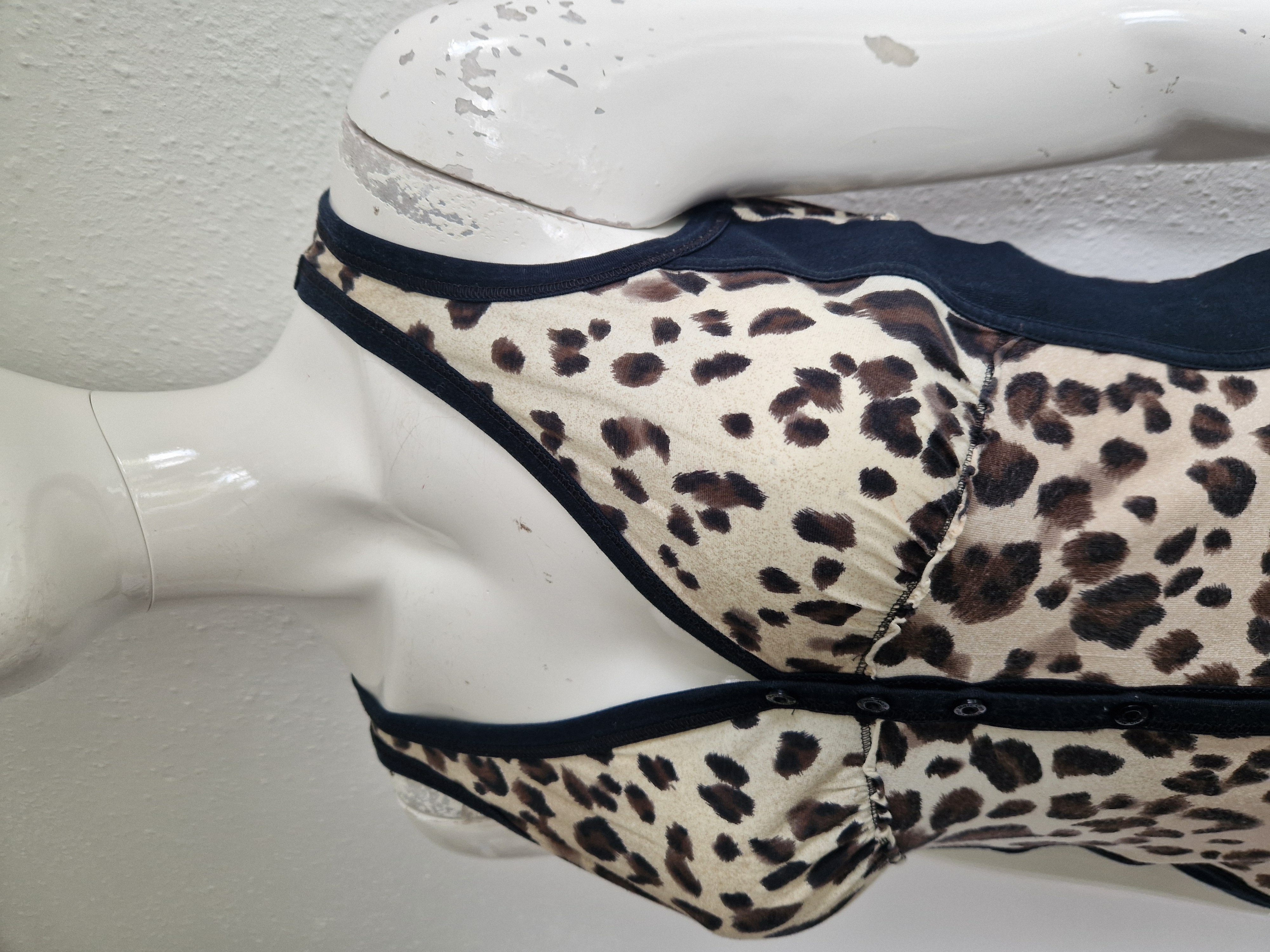 Marc Cain top. Maat 3,Crème/dierenprint.