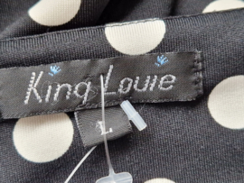 King Louie A-lijn rok. Maat L. Zwart/polkadots.