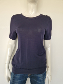 Summum fijngebreide top S donkerblauw