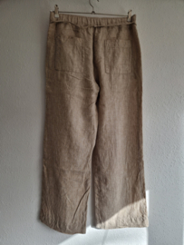 MAC Chiara Belt linnen broek (maat 38/32), Beige.