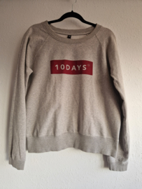10Days logo sweater. Maat 1, Grijs.