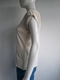 Summum shirt met print. Maat S. Crème/goud.