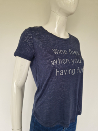 Catwalk Junkie t-shirt. Maat M. Blauw/tekst
