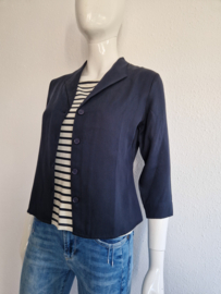 Zilch blouse met reverskraag. Maat XS. Donkerblauw.