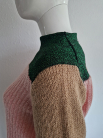 Scotch & Soda trui. Maat S. Roze/bruin/groen.