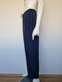 Trix en Rees cupro pantalon Scorpio. Maat M. Donkerblauw.