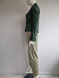Insolita blazer. Maat 36, Donkergroen/leer.