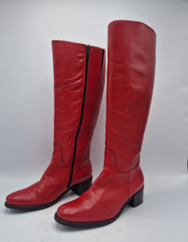 Amberone laarzen. Maat 39, Rood/leer.