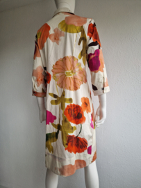 FFC zomerjurk. Maat 40, Crème/bloemenprint.