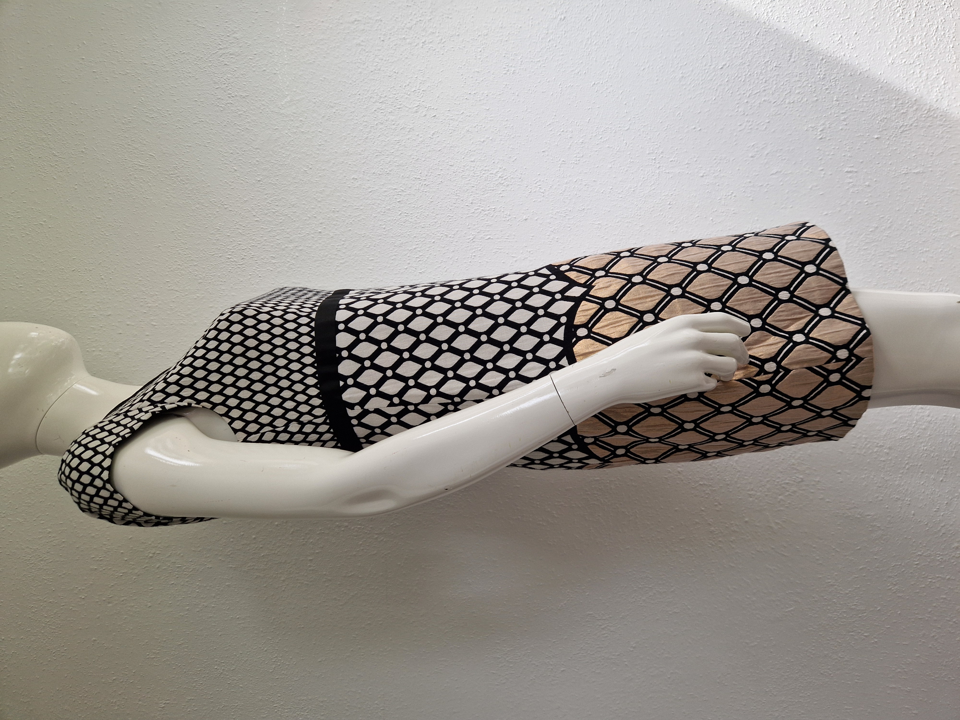 Steps jurk. Maat 38,Zwart/wit.