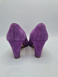 Fred de la Bretoniere pumps. Maat 39, Suède/lila.