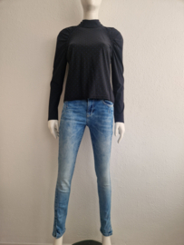 Studio Anneloes top. Maat S. Nachtblauw/stippenprint.