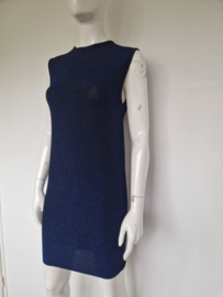 Supertrash lurex jurk in donkerblauw. Maat S.