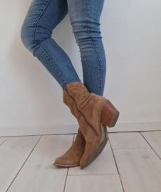 Mjus western laarsjes. Maat 41, Beige/suède.