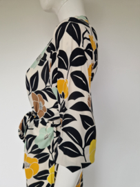 Juffrouw Jansen midi jurk. Maat S. All over print.