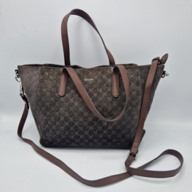 Joop! Handtas. Maat M. Dark grey/leer.