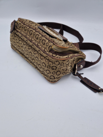 Guess crossbody tas. Bruin/textiel