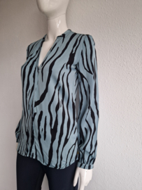 Fabienne Chapot blouse. Maat 36. Zebraprint.