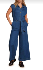 King Louie Amy Chambray jumpsuit. Maat 40. Blauw