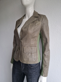 Transmission blazer. Maat 36, Groen/leer.