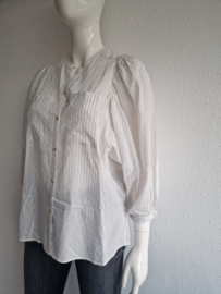Humanoid blouse. Maat S. Wit/crème/streep.