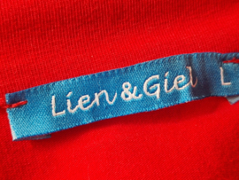 Lien & Giel top. Maat L. Rood