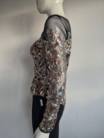 Ronald Kolk top. Maat 36, Zwart/lovers/handgemaakt.
