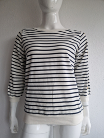 Studio Anneloes sweater. Maat XL. Crème/zwart gestreept.