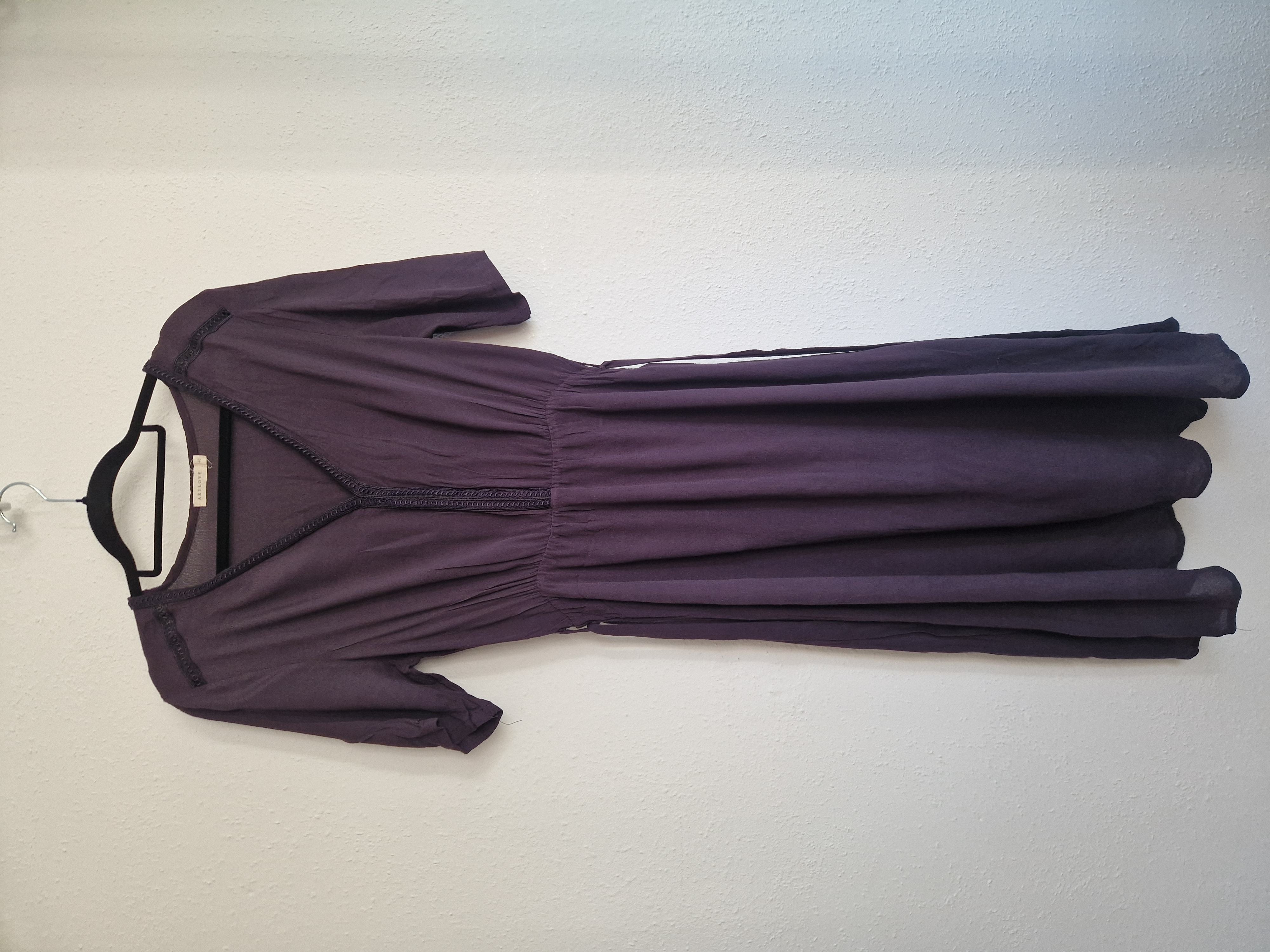Artlove jurk. Maat 38, Aubergine.