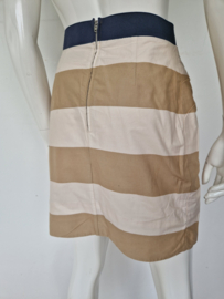 COS rok met vaste omslag. Mt. 38, Beige/camel/gestreept.