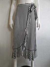 Yaya maxi rok. Maat 38, Zwart/wit gestreept.