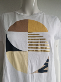 Summum Woman shirt. Maat M. Off white/print.