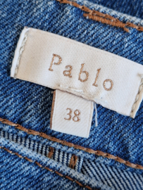 Pablo Paris flare jeans. Maat 34/36. Blauwtinten