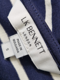 L.K. Bennett London top. Maat S. Blauw/wit gestreept.