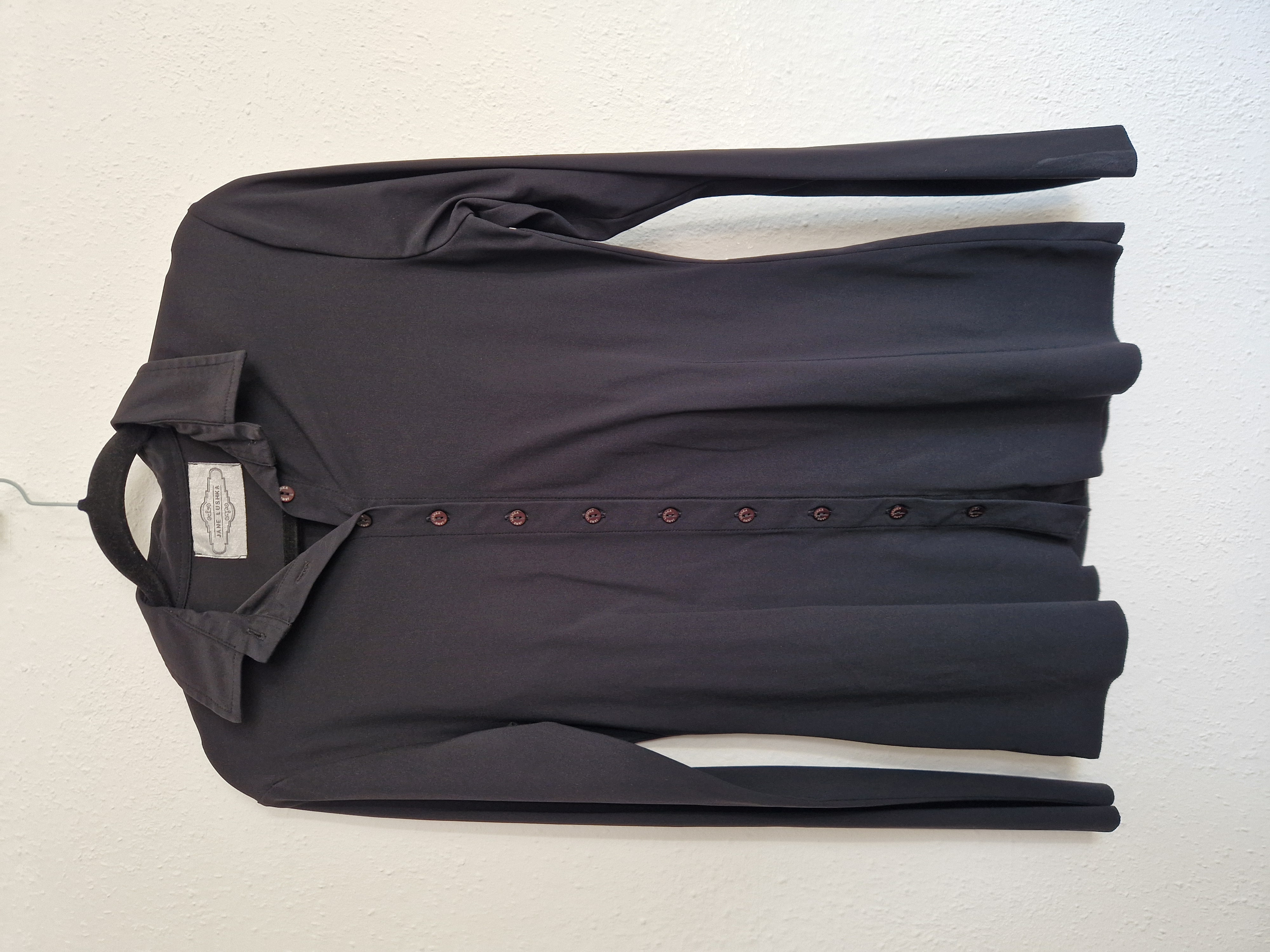 Jane Lushka blouse. Maat 38, Zwart/travelstof.