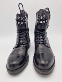 Nero Giardini veterboots. Maat 41, Zwart/leer.