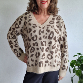 Mos Mosh Soffia Leo Knit | Maat XL | panterprint |