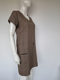 Ibolya jurk. Maat 38/40, Ruit