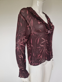 Claudie Pierlot Paris blouse. Maat 40, Bordeaux/print