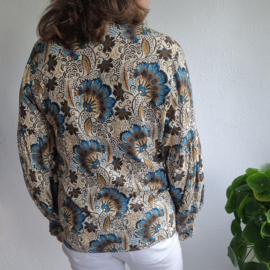 Geisha blouse top. Maat 40. Floral print.