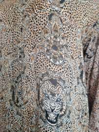 Alix blouse. Maat M. Bruin/print.