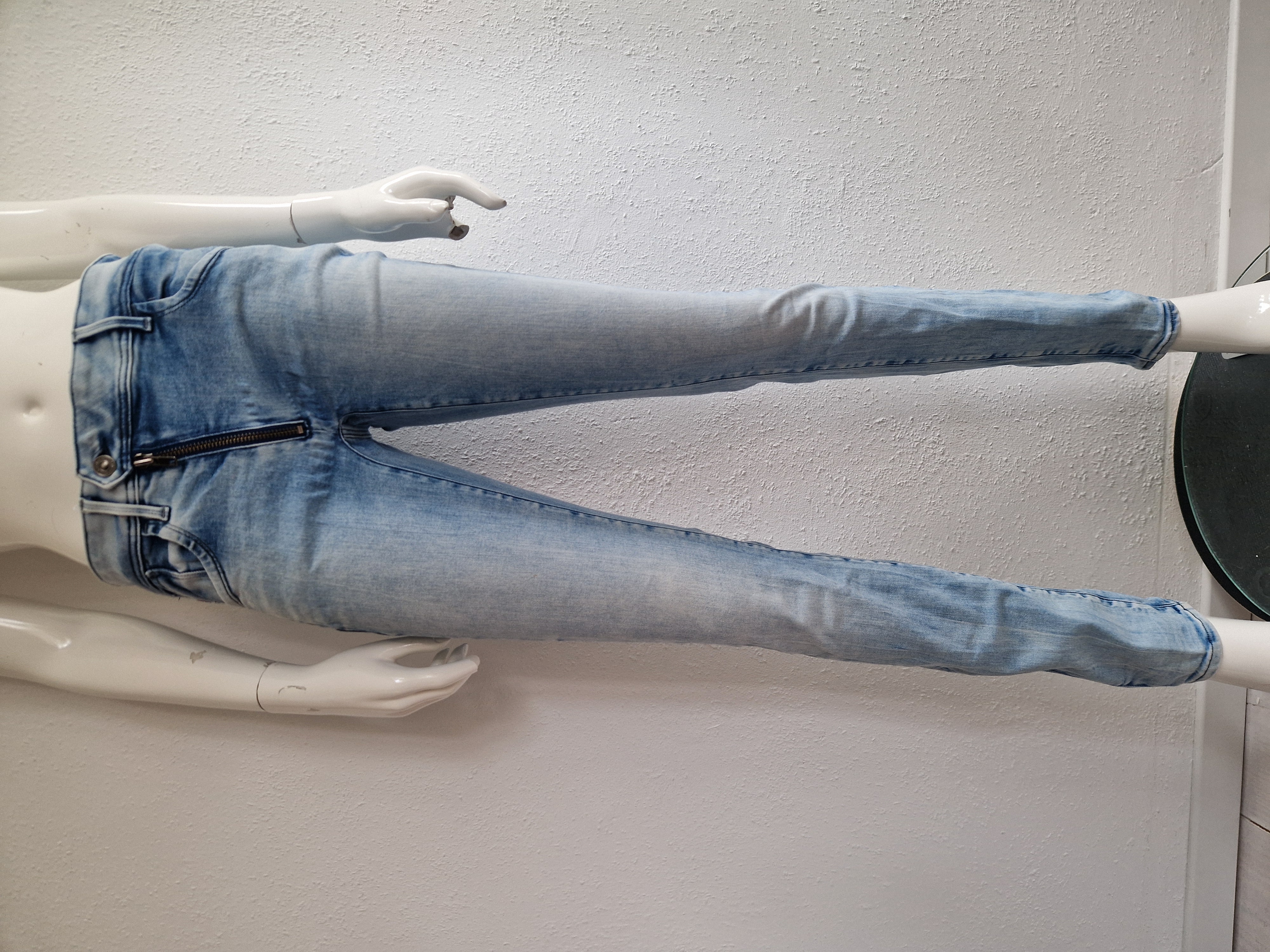 G-Star Raw Lynn Zip Mid skinny. Maat 30/34, Lichtblauw.