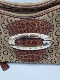 Guess crossbody tas. Bruin/textiel