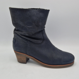 Shabbies laarsjes. Maat 38, Zwart/leer.