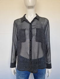 Samsoe & Samsoe blouse. Mt. M. Zwart/print.