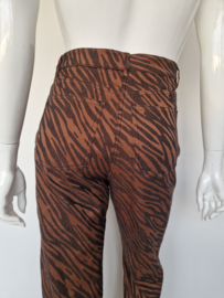 Samsoe & Samsoe pantalon. Maat 42. Bruin/zebraprint.