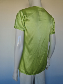 Pinko zijden top. Maat 36, Lime