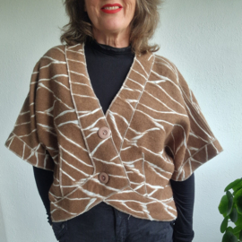 Xadoo vest. Maat 2. Bruin/wol.